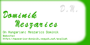 dominik meszarics business card